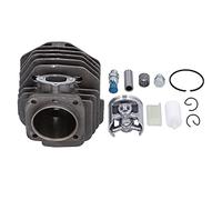Garosa Kit de Culasse de 45 Mm Kit de Piston de Cylindre en Alliage d'aluminium à Haute Teneur en Silicium avec Fixation d'axe de Segment de Piston pour Remplacement de Tronçonneuse pour la