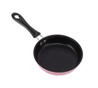 Garosa Mini Poêle à Frire en Acier Inoxydable de 12cm, Poêle à œufs Ronde à Induction Antiadhésive, Compatible avec Petite à œufs de Petit Déjeuner avec Long Manche (PINK)