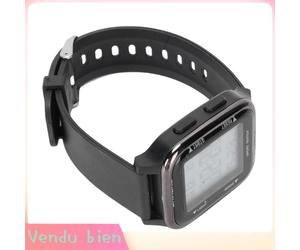 Garosa montre numérique étanche Montre numérique écran LED heure Date semaine affichage réveil chronomètre lunettes montre Noir