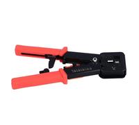 Garosa Outil de Sertissage RJ45, Pince à Sertir Ethernet Passe-partout, Acier à Outils et PP, pour Connecteurs CAT6 CAT5E RJ11 RJ45 6P 8P, Bande de Sertissage Coupée pour les Installateurs de Câbles