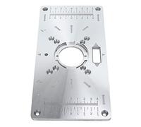 Garosa Plaque d'insertion de Table de Toupie, Plaque d'établi de Travail du Bois en Alliage 'aluminium 120 X 235 Mm pour Machine à Tailler, Planche Rabattable avec Surface de Montage Précise pour