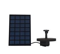 Garosa Pompe de Fontaine Solaire, Fontaine Flottante Solaire ABS PET à Entraînement Direct 7 V 2,5 W avec 6 Buses Faible Consommation d'énergie 190 L H 60 Cm Spray pour Bain d'oiseaux de Bassin de