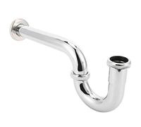 Garosa Siphon de Lavabo, Tuyau de Vidange d'évier en Cuivre et en Acier Inoxydable, Kit de Vanne de Vidange de 30 Mm de Diamètre Intérieur, équipement de Plomberie de Lavabo de 288 G pour