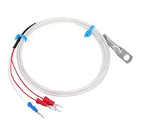 Garosa Sonde de Température PT100 Thermistor, Sonde de Température en Acier Inoxydable à Trou de 6 Mm avec Fil blindé en Fibre de Verre, pour Applications Industrielles, Centrale (ou)