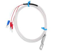 Garosa Sonde de Température PT100 Thermistor, Sonde de Température en Acier Inoxydable à Trou de 6 Mm avec Fil blindé en Fibre de Verre, pour Applications Industrielles, Centrale (Hmm)