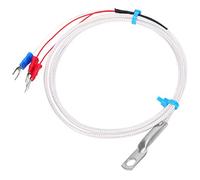 Garosa Sonde de Température PT100 Thermistor, Sonde de Température en Acier Inoxydable à Trou de 6 Mm avec Fil blindé en Fibre de Verre, pour Applications Industrielles, Centrale (oncle paternel)