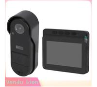Garosa Système de sonnette vidéo sans fil Kit d'interphone vidéo avec sonnette, écran de 4,3 pouces, Vision outillage sonnette