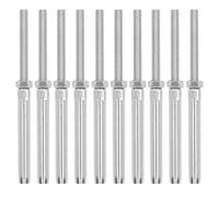 Garosa Vis en Acier Inoxydable Garde-Corps Kit Complet 10 Pièces M10/5mm Connecteur Câble Résistant à la Corrosion pour Installation Balustrade Sécurité