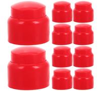 GAROZATION 10pcs Caches de Protection en Plastique Rouge pour Vis et Écrous, Couvercles de Sécurité Robustes pour Bricolage et Amélioration Maison