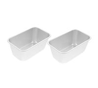 GAROZATION 2 Pièces Moules à Cake en Alliage D'aluminium Résistant Chaleur Tarte Bûche Brioche et Cakes Maison Facile à Démouler Nettoyer Set de Moulages Rectangulaires Outils de Pâtisserie