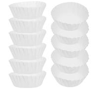 GAROZATION 50 Caissettes Muffins Papier Blanc pour Cuisson de Gâteaux, Papier Silicone Antiadhésif sans Pli, Lot de 50 Pièces pour Baking