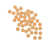 GAROZATION 50 Perles de Pierres de Lave Volcanique Jaunes Rondes pour Diffuseur D'aromathérapie Voiture et Maison sans Trou Design pour Parfum Naturel