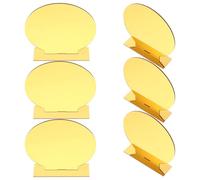 GAROZATION 6 Sets de Panneaux Acryliques avec Support Doré, Numéro de Table Debout Réutilisable, Surface Lisse pour Mariage et Événements