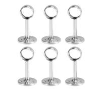 GAROZATION 6pièces Support Tringle Armoire Acier Inoxydable Rail de Penderie Robuste pour Placard Supports Muraux pour Tube de Penderie Installation Facile pour Vêtements Suspendus à