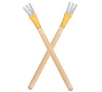 GAROZATION Brosse Métallique 2pcs avec Manche en Bois pour Poterie Outils D'art de Texture en Acier pour Modelage et Sculpture D'argile et Céramique