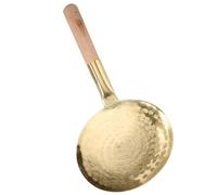 GAROZATION Cuillère à Eau en Métal en Cuivre et Bois, Spatule Cuisine Lisse pour Servir le Riz, Ustensile Confortable Cuisine Quotidienne