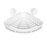 GAROZATION Étagère Murale Triangulaire en Plastique Blanc Support de Rangement sans Perçage Simple et Décoratif pour Salle de Bain pour Peigne et Brosse à Dents