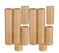 GAROZATION Lot de 12 Tubes en Papier Kraft Ronds pour Rangement Huiles Essentielles, Boîte Pratique en Papier, Capacité 50ml, Maison ou Cadeau