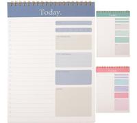 GAROZATION Lot de 3 Bloc-notes Agenda Portable en Papier, Carnet de Listes de Choses Étudiants, pour Préparer un Planning et Organiser Vos Activités