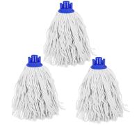 GAROZATION Lot de 3 Têtes de Balai à Franges en Coton pour Balai Serpillère, Utilisation Humide et Sèche, Collecte des Débris, Accessoires de Remplacement Solide