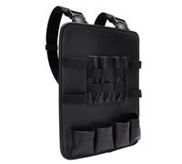 GAROZATION Paquet pour Outil de Coiffure en Tissu Oxford Noir avec Sangles Ajustables, Gilet de Coiffeur Moderne et Facile à Nettoyer pour Ciseaux et Tondeuse