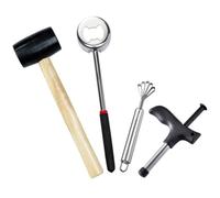 GAROZATION Set D'ustensiles Cuisine en Acier Inoxydable pour Ouvrir Noix Tropicale, Portable Bords Lisses, Outil Pratique Maison, 1 Set