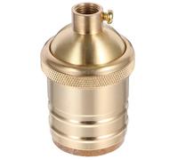 GAROZATION Support de Douille Vintage en Métal Cuivre E27/E26 sans Filetage Court, Accessoire pour Luminaire Suspendu DIY, Compatible Ampoules Edison, 1 Pièce pour Lampe Intérieure