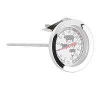 GAROZATION Thermomètre de Barbecue Métallique Blanc à Lecture Instantanée, Thermomètre Alimentaire pour Cuisson Four et Surveillance Gril, Résistant à Haute Température, 1 Pièce
