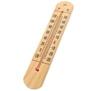 GAROZATION Thermomètre Professionnel en Bois Beige pour Intérieur et Jardin, Facile à Lire Chiffres Clairs, pour Chambre ou Serrage, Thermomètre Suspendu Pratique