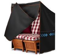 GARPROVM Housse de protection pour fauteuil-cabine de plage - Résistante à l'hiver - Imperméable - 120 x 90 x 160/140 cm - Tissu Oxford 420D - Résistante aux intempéries, au vent et à la poussière