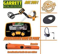 Garrett - Détecteur De Métaux Ace 200 i Avec Protège Disque + casque + garrett propointer AT étanche
