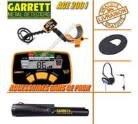 Garrett - Détecteur De Métaux Ace 200 i Avec Protège Disque + casque + garrett propointer II