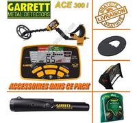 Garrett - Détecteur De Métaux Ace 300 i avec 3 Accessoires Inclus (casque audio, protège disque, protège pluie boîtier)+ Propointer 2
