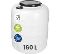Garronda 160L Fût à col large Fût d'ensilage Fût de fermentation Fût de fermentation Fût d'alimentation (blanc)