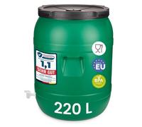 Garronda 220L Fût Alimentaire avec Robinet Sans BPA - Bidon Plastique pour Eau et Fermentation GD-0142