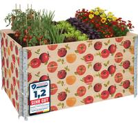 Garronda 3 pièces Cadre en bois avec impression – Jardinières surélevées pour plantes, fleurs, fruits, légumes Bois avec impression décorative Tomate