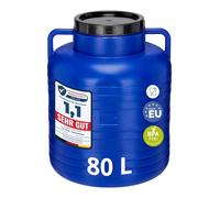 Garronda 80 litres Réservoir Eau sans BPA avec Couvercle - Idéal pour Choucroute et Salaison de Viande GD-0087, Bleu