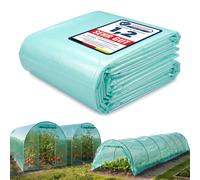 Garronda Bâche pour Serre de Jardin 6x10 m LDPE Transparent Vert GD-0198 | Film Plastique pour Serre Tunnel et Protège les Cultures, 135 µm, 3 Couches, Anti-UV, 4 Saisons, Résistant aux Intempéries