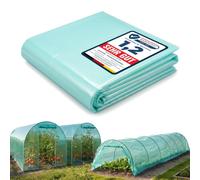 Garronda Bâche pour Serre de Jardin 6x2 m LDPE Transparent Vert GD-0198 | Film Plastique pour Serre Tunnel et Protège les Cultures, 135 µm, 3 Couches, Anti-UV, 4 Saisons, Résistant aux Intempéries