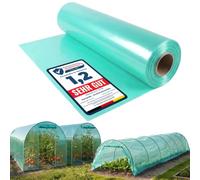 Garronda Bâche pour Serre de Jardin 6x33 m - Film Plastique pour Serre Tunnel LDPE Épais 135μm 3 Couches Anti-UV 4 Saisons Transparent Vert Résistant aux Intempéries et Protège les Cultures GD-0198