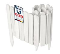 Garronda Bordure Jardin Bois 30x100cm Ganivelle Rouleau Blanc GD-0148 | Clôture Jardin Flexible, Décorative, Traitée, Résistante, Bordure Massif Extérieur pour Potager Parterre Pelouse Arbre Allée