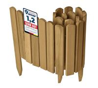 Garronda Bordure Jardin Bois 30x100cm Ganivelle Rouleau Brun Сlair GD-0148 | Clôture Jardin Flexible, Décorative, Traitée, Résistante, Bordure Massif Extérieur pour Potager Parterre Pelouse Arbre Allée