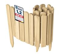 Garronda Bordure Jardin Bois 30x100cm Ganivelle Rouleau Naturel GD-0148 | Clôture Jardin Flexible, Décorative, non Imprégné, Résistante, Bordure Massif Extérieur pour Potager Parterre Pelouse Allée