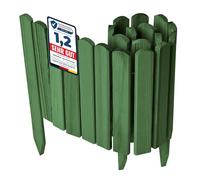 Garronda Bordure Jardin Bois 30x100cm Ganivelle Rouleau Vert Foncé GD-0148 | Clôture Jardin Flexible, Décorative, Traitée, Résistante, Bordure Massif Extérieur pour Potager Parterre Pelouse Arbre Allée
