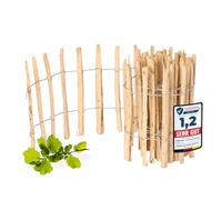 Garronda Cloture Jardin Exterieur à Planter en noisetier, clôture Jardin, clôture Bois, Bordure en Bois pour Jardin, ganivelle de Potager Exterieur GD-0079 (Écart des Lattes: 7-8 cm, 50 cm x 5m)