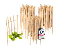 Garronda Cloture Jardin Exterieur à Planter en noisetier, clôture Jardin, clôture Bois, Bordure en Bois, ganivelle de Potager Exterieur GD-0156 Lot de 3 (Écart des Lattes: 3-5 cm, 50 cm x 5m)