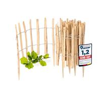 Garronda Cloture Jardin Exterieur à Planter en noisetier, clôture Jardin, clôture Bois, Bordure en Bois, ganivelle de Potager Exterieur GD-0156 Lot de 1 (Écart des Lattes: 3-5 cm, 50 cm x 5m)