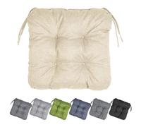 Garronda Coussin de Chaise Extérieur Imperméable 40x40 cm Carré Résistant UV avec Cordons GD-0221 Cappuccino