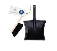 Garronda Ensemble pelle et balayette Noir + Noir - pelle métal manche métal brosse poils PET - Lot de 1 - GD-0172