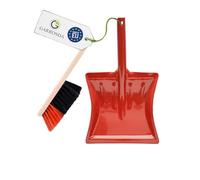 Garronda Ensemble pelle et balayette Noir/Orange + Rouge - pelle métal manche métal brosse poils PET - Lot de 1 - GD-0172